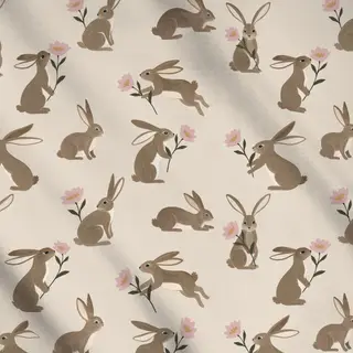 Meterware Ostern Hasen Blumen