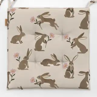 Sitzkissen Ostern Hasen Blumen