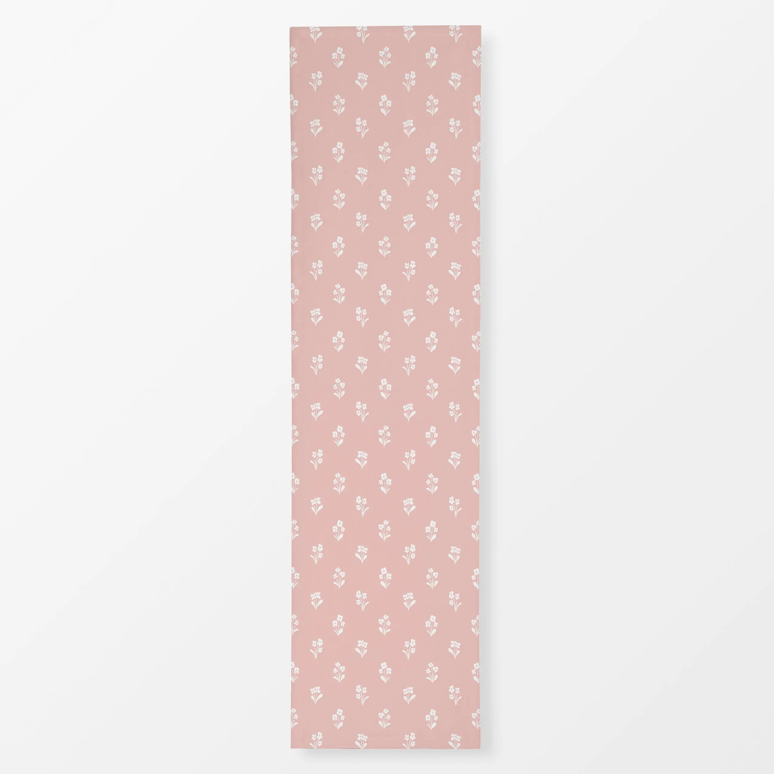 Tischläufer Cottagecore Floral Blush - Frühling, Symbole & Muster, Pflanzen & Botanik - von „Barlena"; minimal, altrosa, vin...