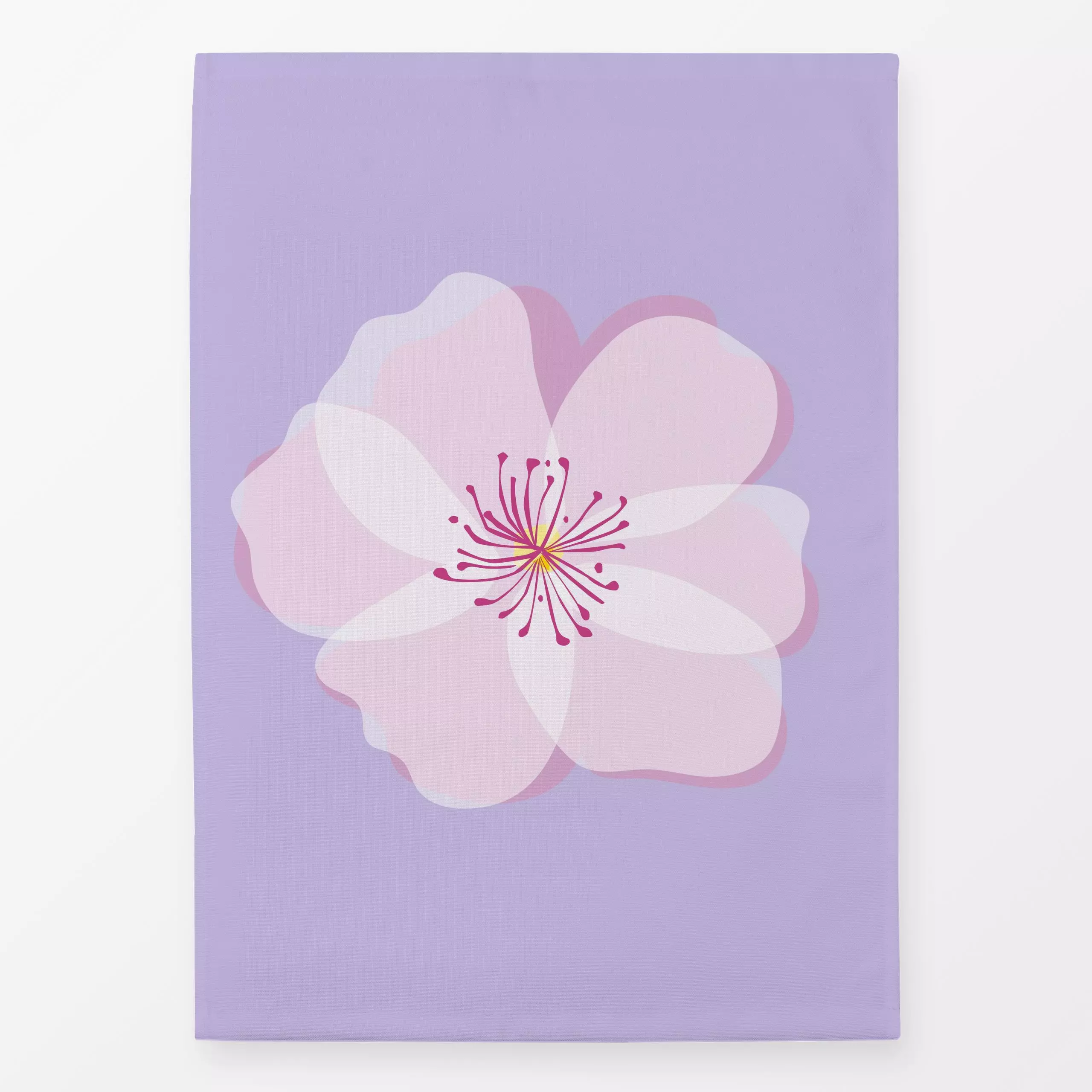 Geschirrtücher Kirschblüte lila 1 - Blumen & Florales, Frühling, Anlässe, Ostern - von „Carolin Vonhoff"; Blumen, Ostern, pi...