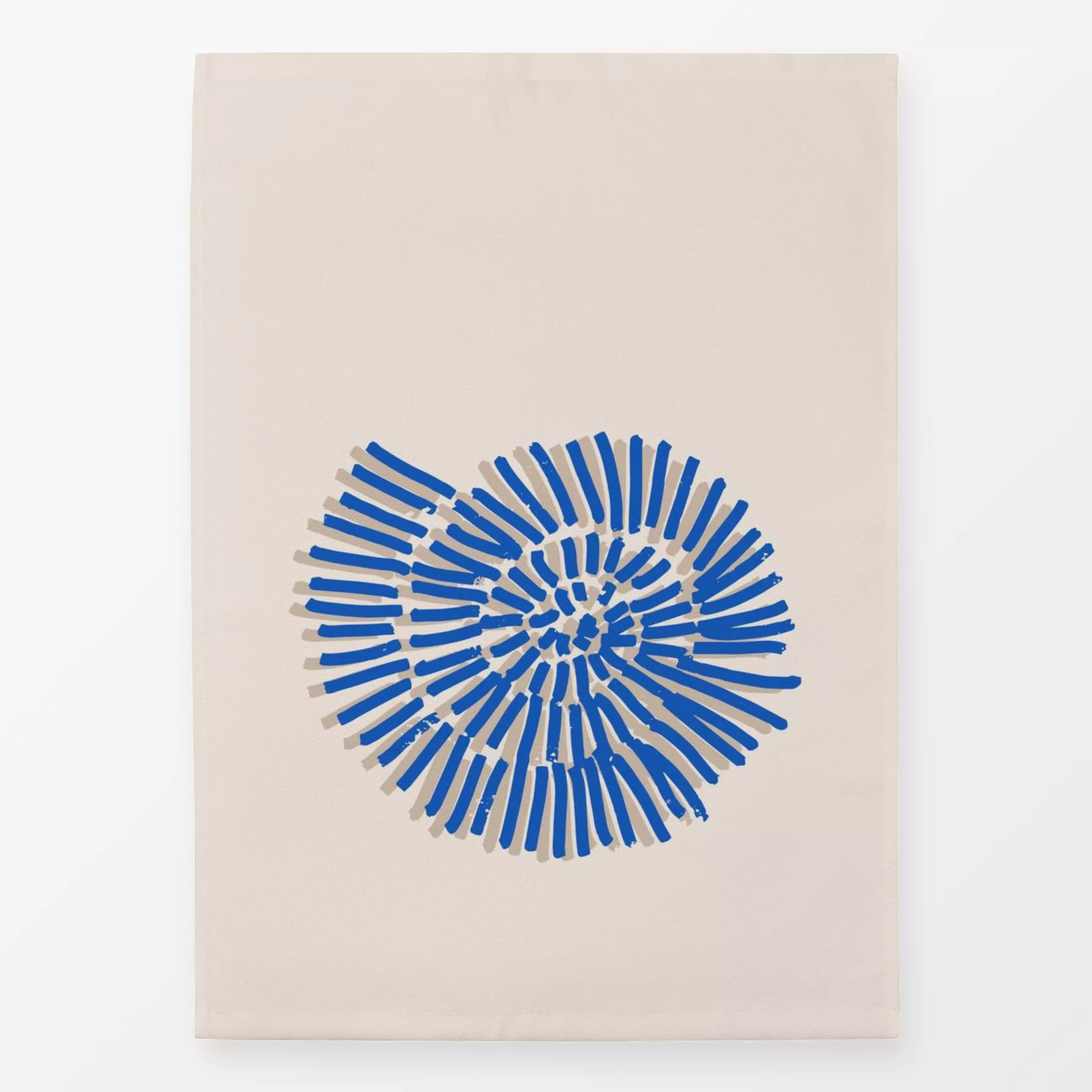 Geschirrtücher Blue Muschelschnecke - Natur & Landschaft - von „Kruth Design"; Sommerblumen, Meer, beige, Urlaub, Muscheln, ...