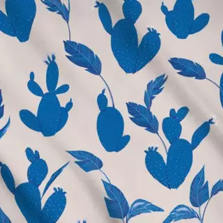 Meterware Kakteen blau