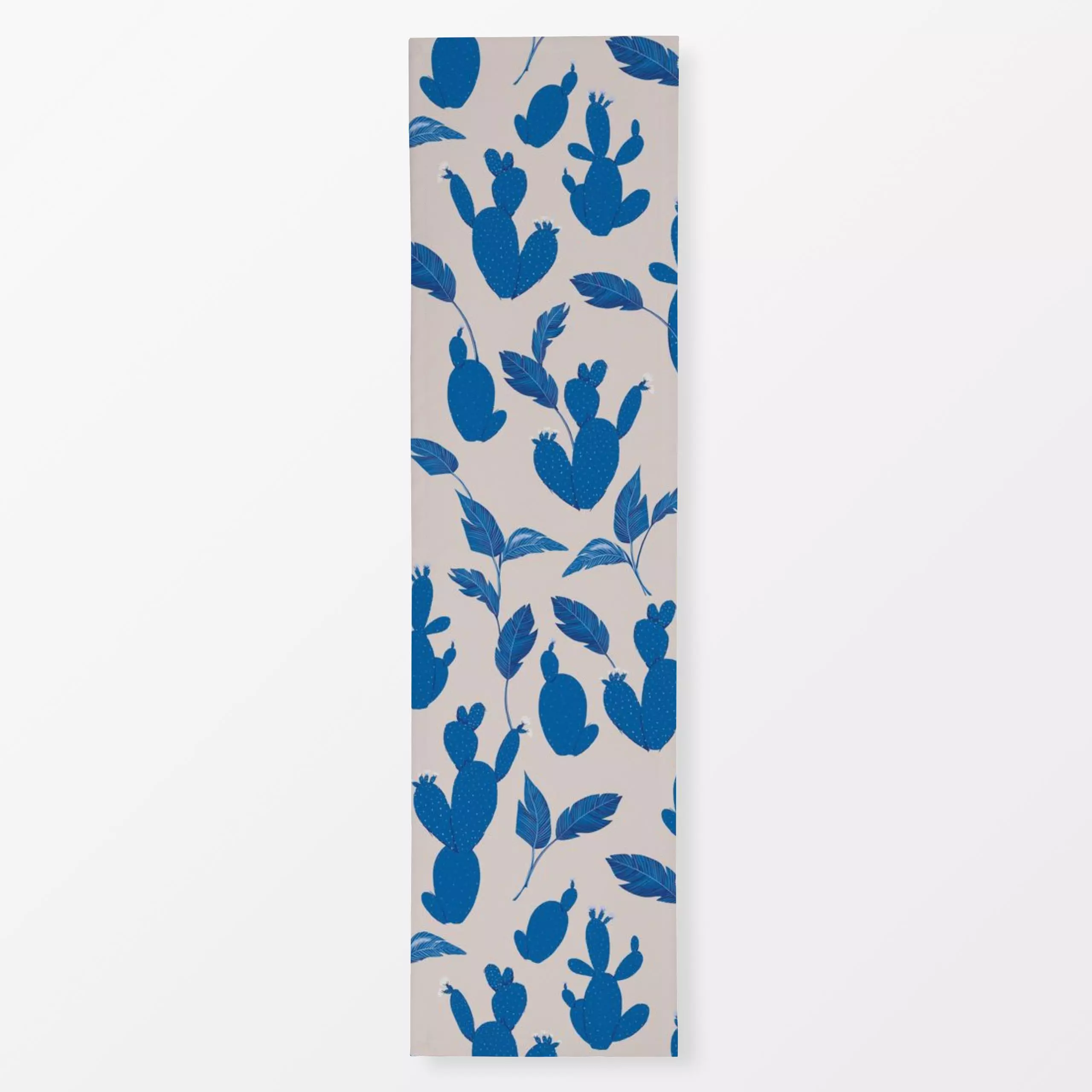 Tischläufer Kakteen blau, Blumen, tropisch, Sommer, von Kantioler Design