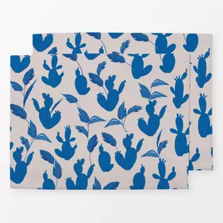 Tischset Kakteen blau