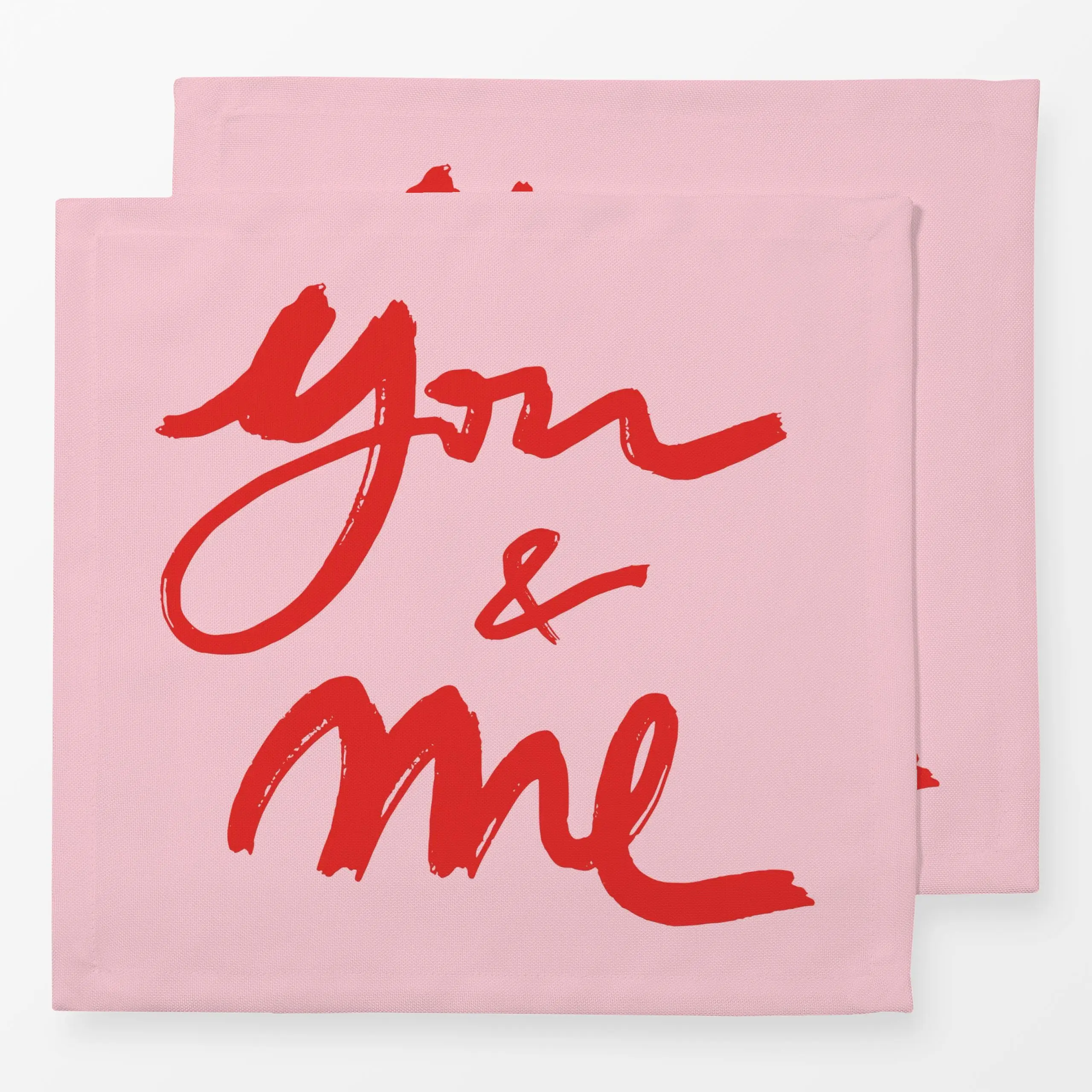 Servietten You And Me Wendekissen - Liebe, Romantik & Pride, Sprüche & Schriftzüge, Anlässe - von „Kathrin Woo"; Love, Paare...