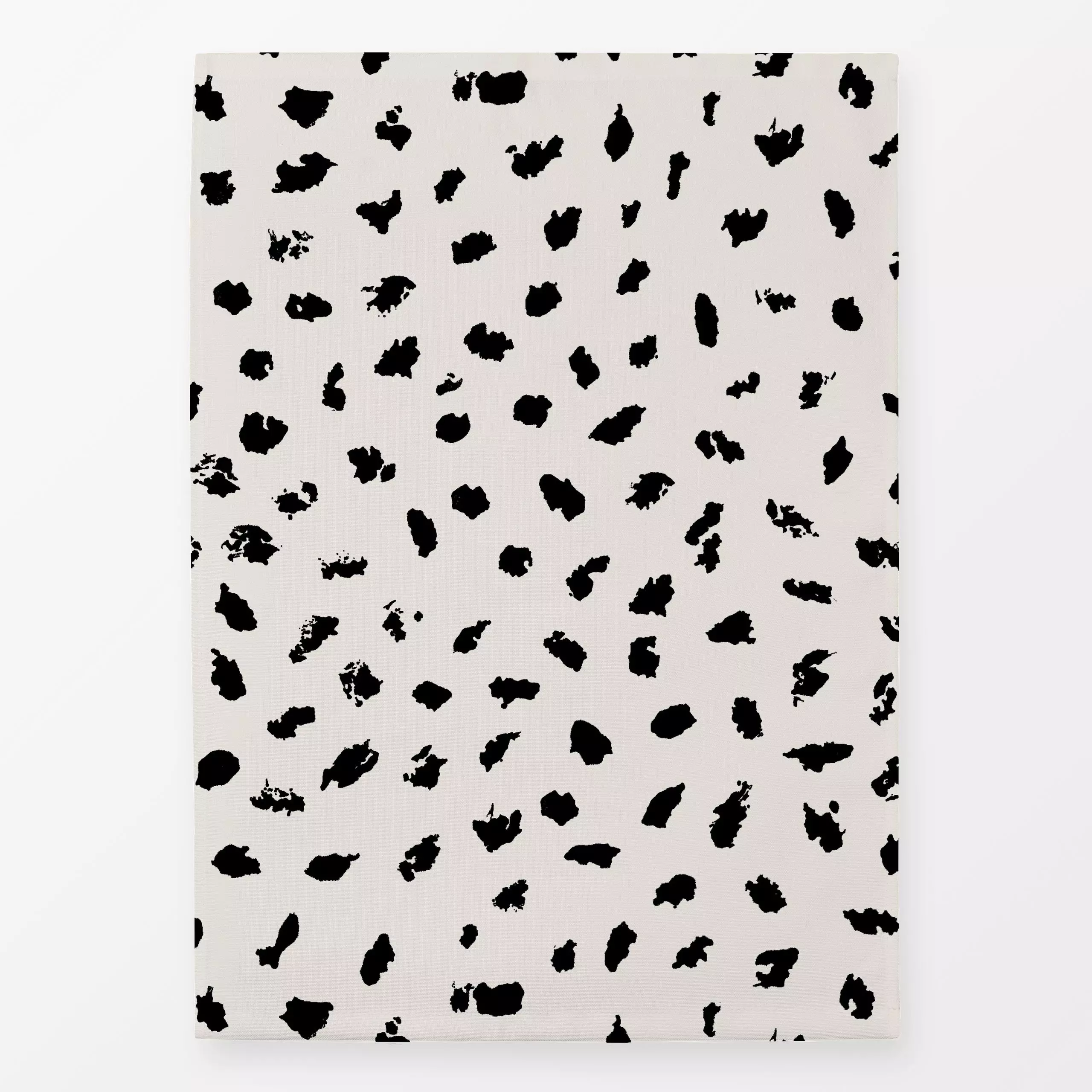 Geschirrtücher Leo - Symbole & Muster - von „Julia Schumacher"; Muster, schwarz, minimal, Pinsel, abstrakt, Punkte, beige, L...