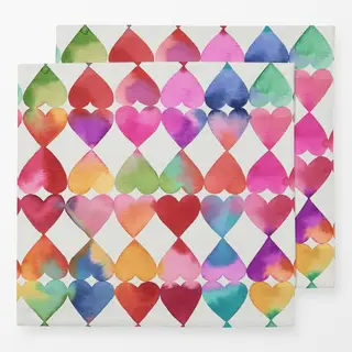Servietten Valentinstag Herze Bunt Liebe
