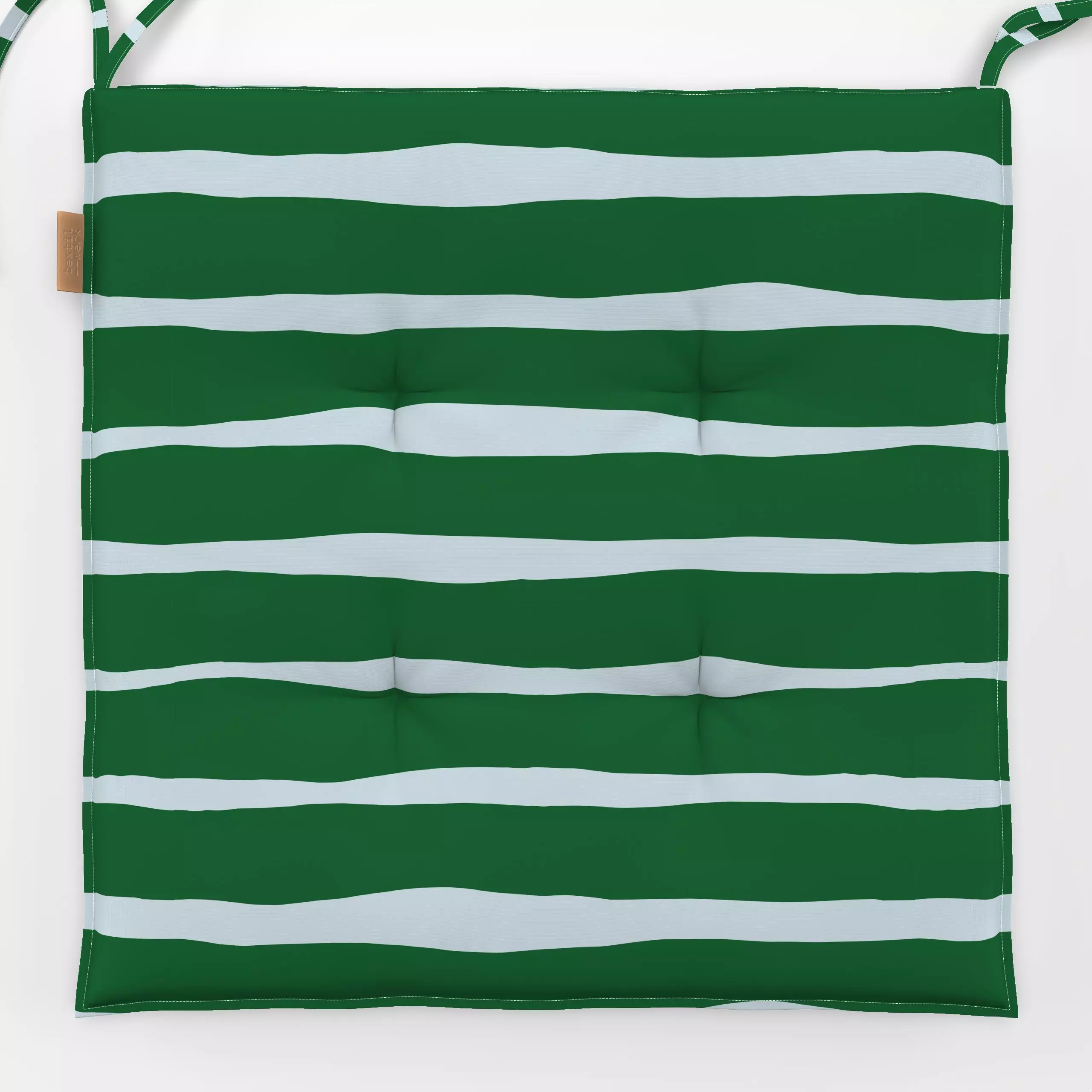 Sitzkissen Herbstliche grüne Streifen - Symbole & Muster, Retro & Vintage - von „Ursula Tücks"; abstrakt, Streifen, Kissen, ...