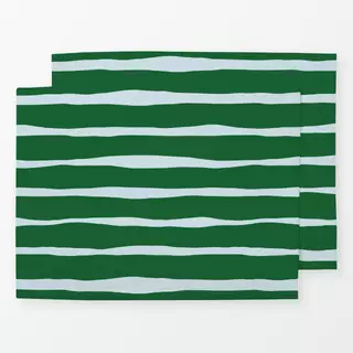 Tischset Herbstliche grüne Streifen