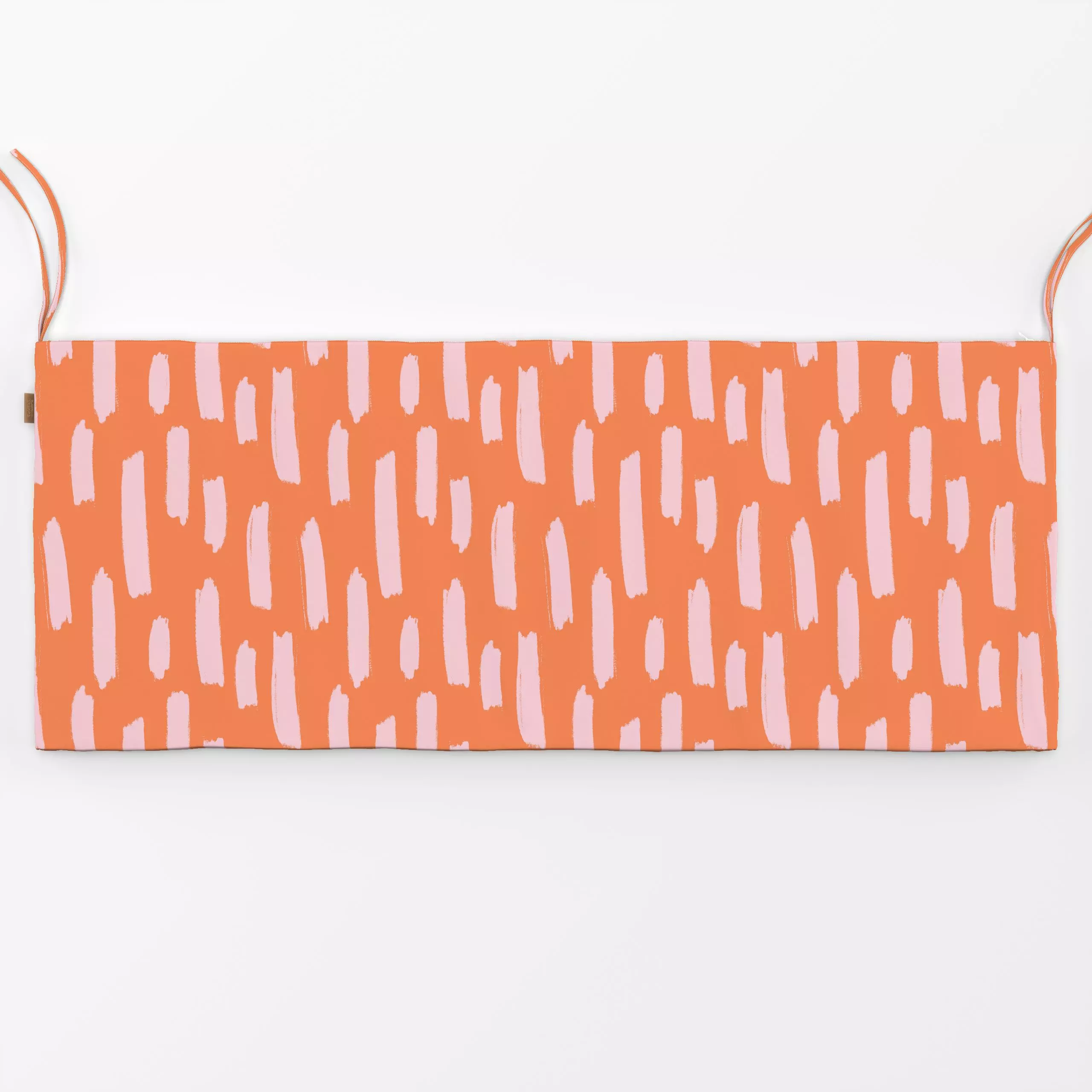 Bankauflage Brush Strokes Orange & Blush - Symbole & Muster - von „Julia Marquardt-Lott"; Muster, rosa, Rosen, Orange, brush...
