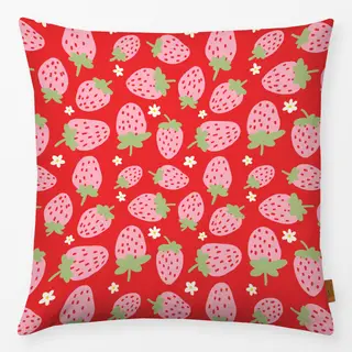 Kissen Erdbeeren rot