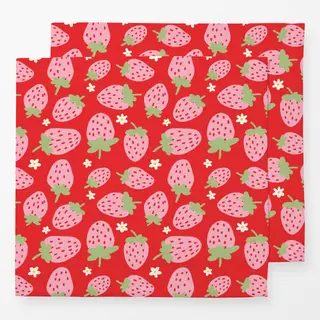 Servietten Erdbeeren rot