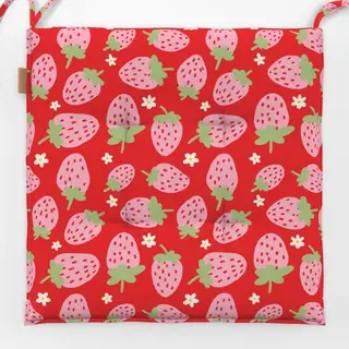 Sitzkissen Erdbeeren rot