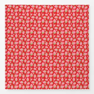 Tischdecke Erdbeeren rot