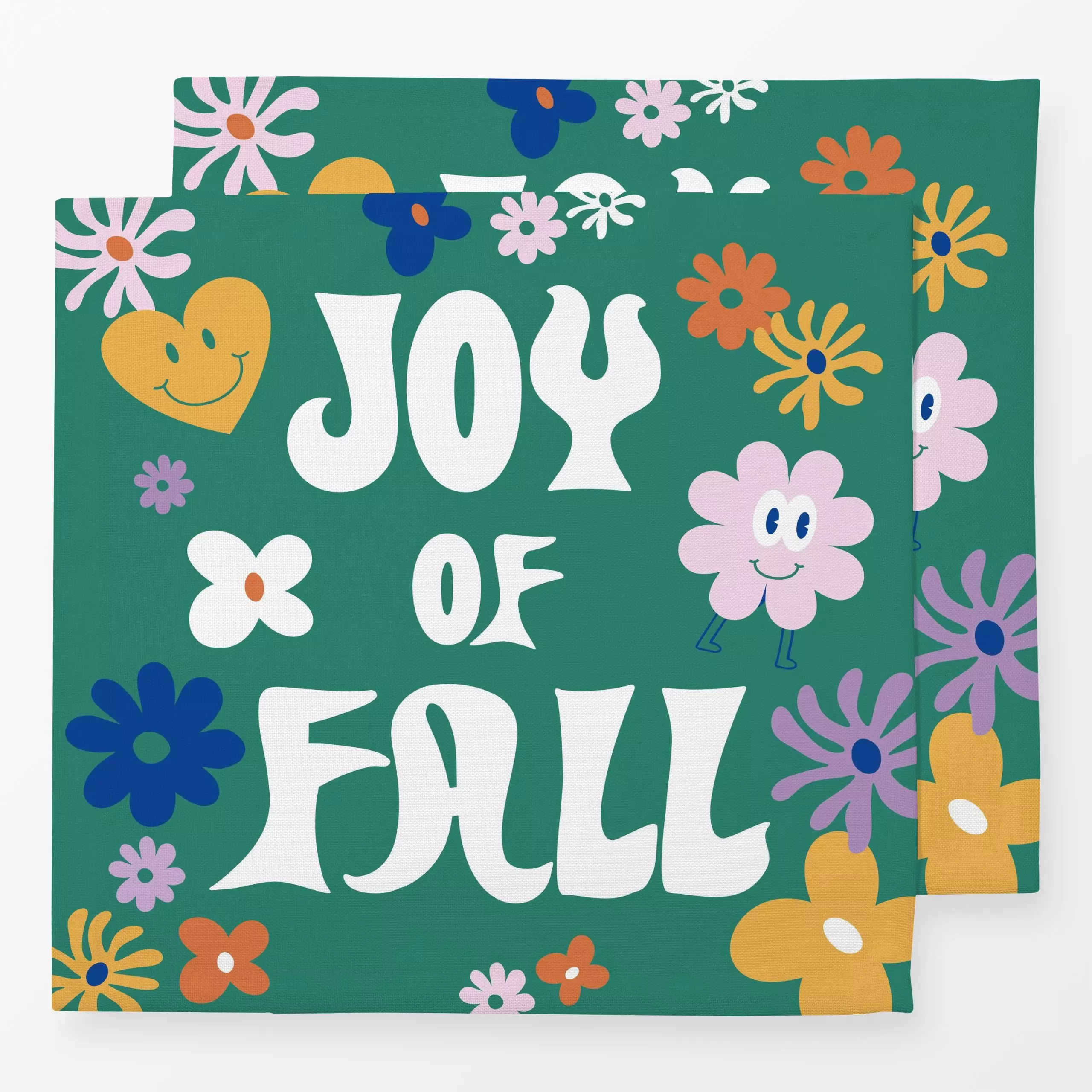 Servietten Joy of Fall - Blumen & Florales, Sprüche & Schriftzüge - von „Verena Klöpper"; Blumen, Retro, vintage, Herbst, He...
