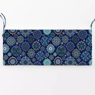 Bankauflage Moroccan Tiles Blue Gold