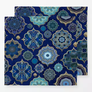 Servietten Moroccan Tiles Blue Gold