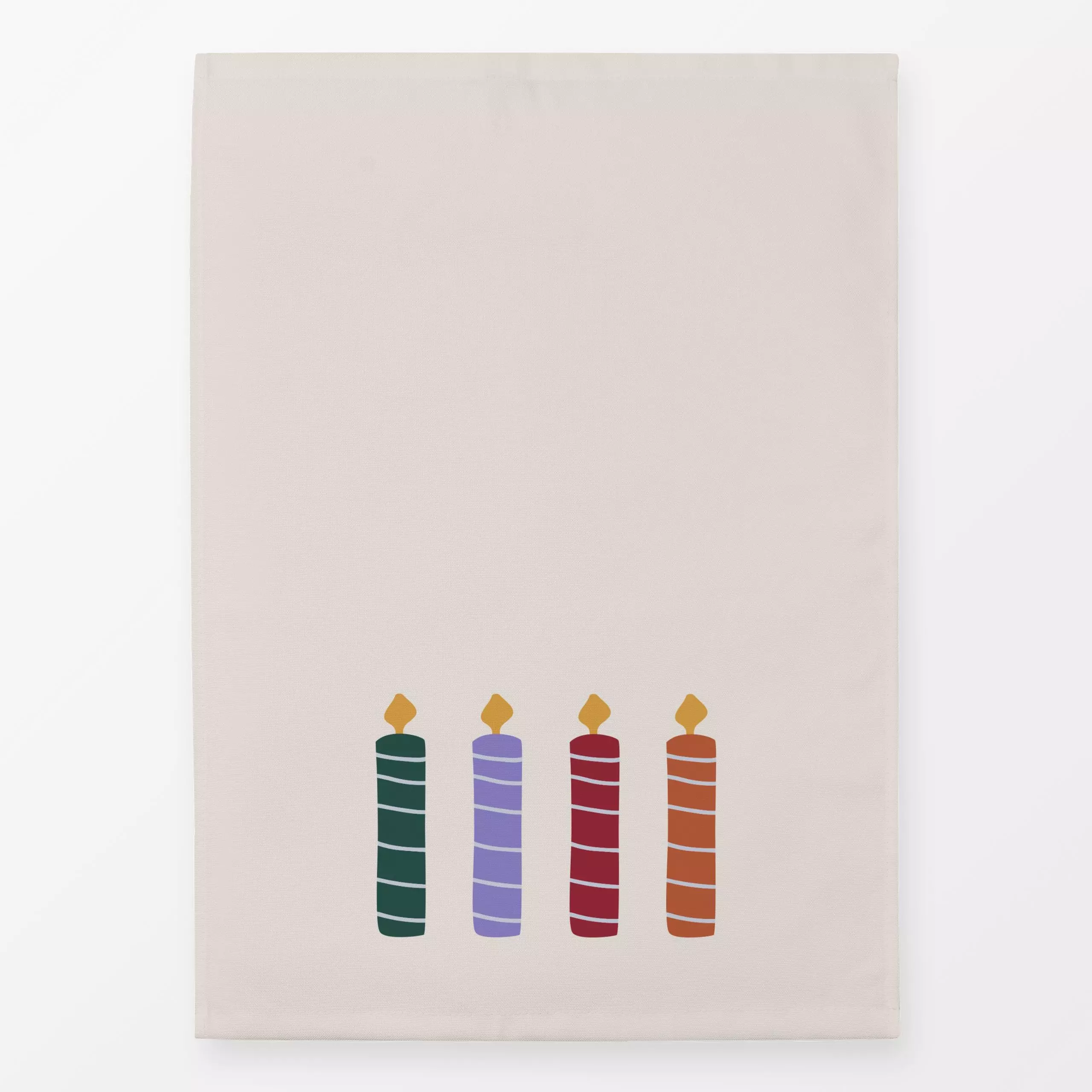 Geschirrtücher Weihnachtskerzen - Weihnachten, Winter, Symbole & Muster - von „textilwerk"; Illustration, skandinavisch, Wei...