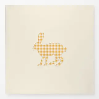 Tischdecke Hase Kariert Buttergelb