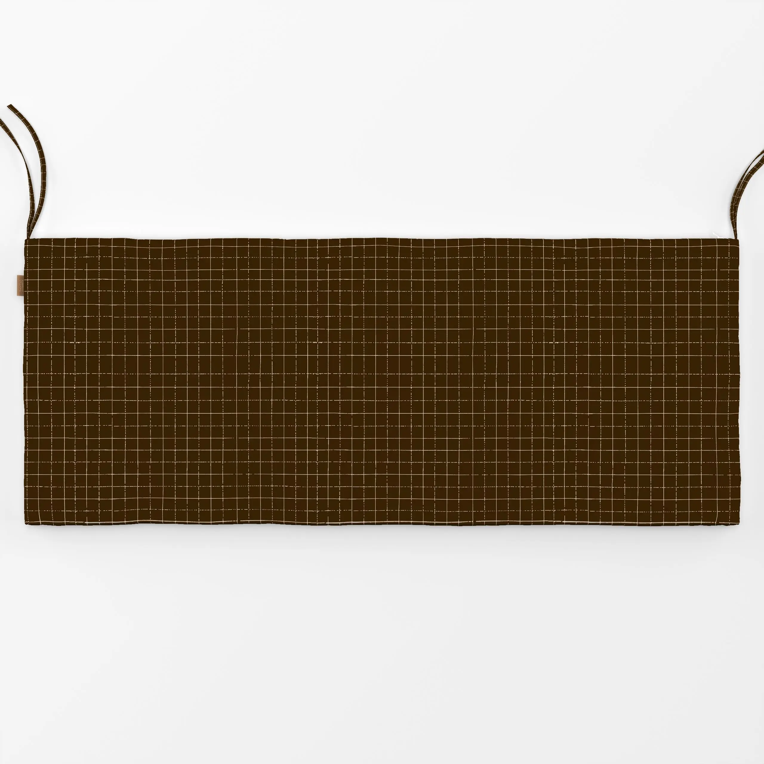 Bankauflage soft brown grid - Herbst, Symbole & Muster, Retro & Vintage - von „Fjord Studio"; Weihnachten, trend, Winter, He...
