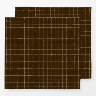 Servietten soft brown grid