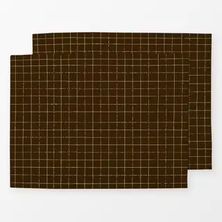 Tischset soft brown grid