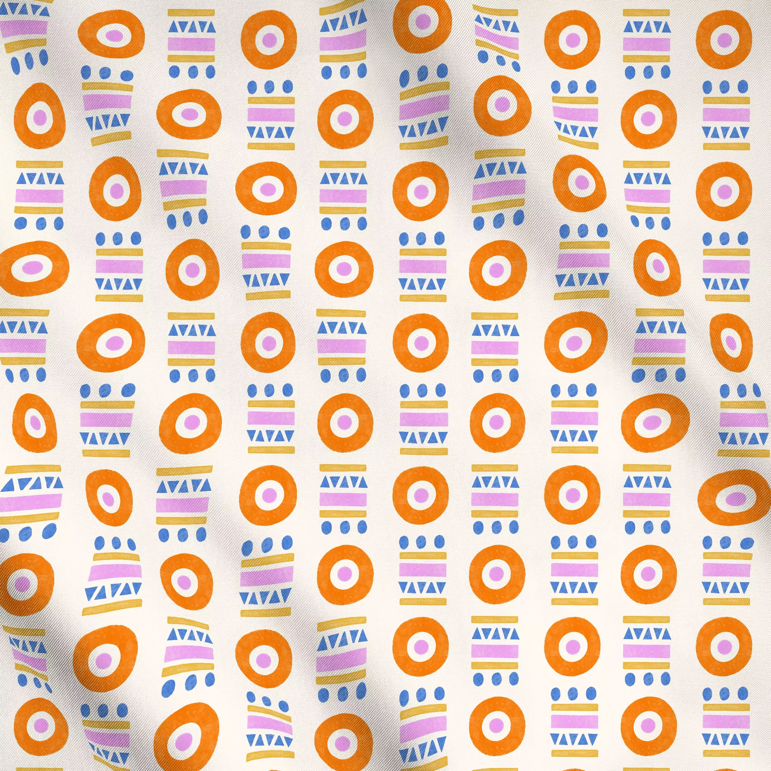 Meterware Summertime Geo - Sommer, Symbole & Muster, Retro & Vintage - von „Patries Elisabeth"; abstrakt, Geometrisch, moder...