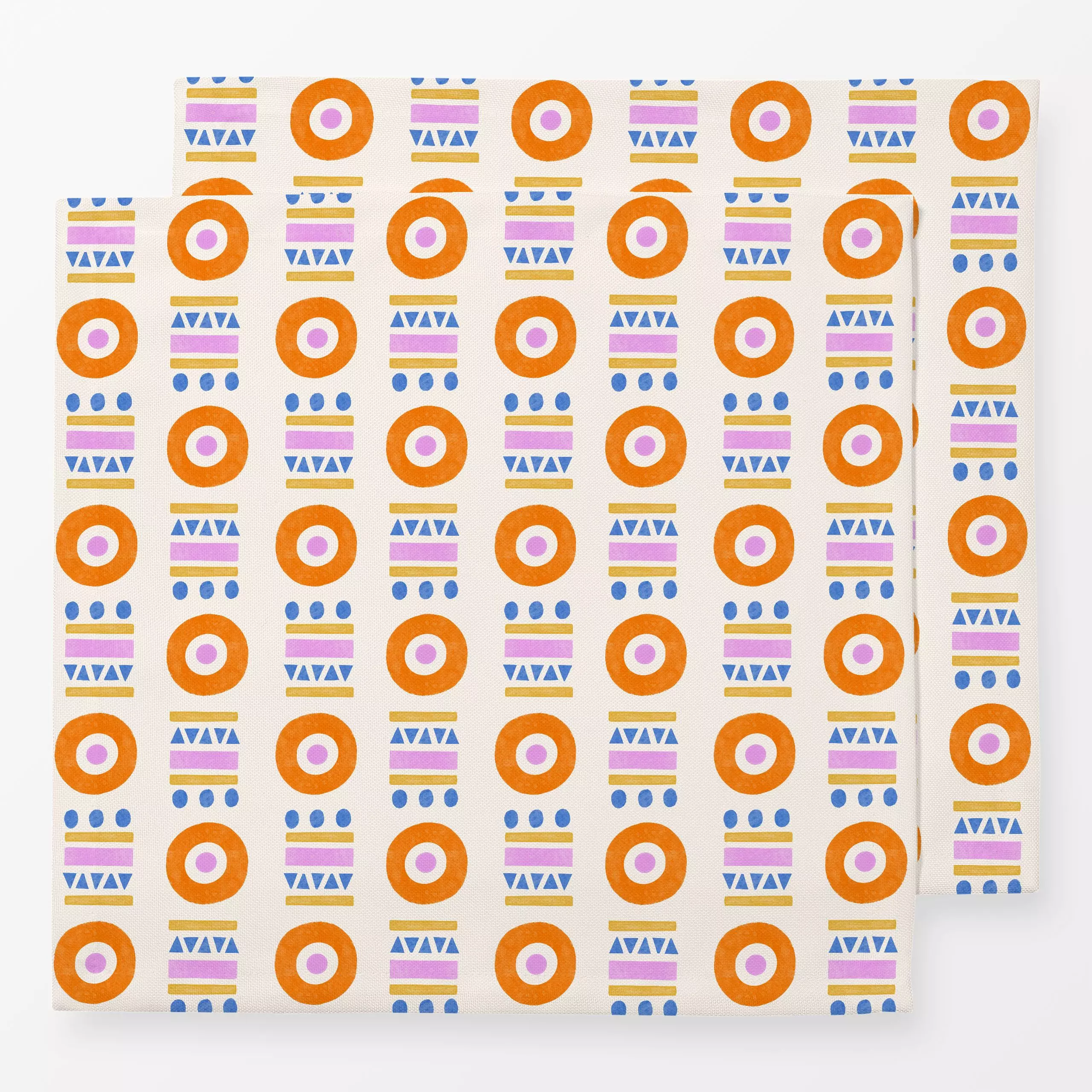 Servietten Summertime Geo - Sommer, Symbole & Muster, Retro & Vintage - von „Patries Elisabeth"; abstrakt, Geometrisch, mode...