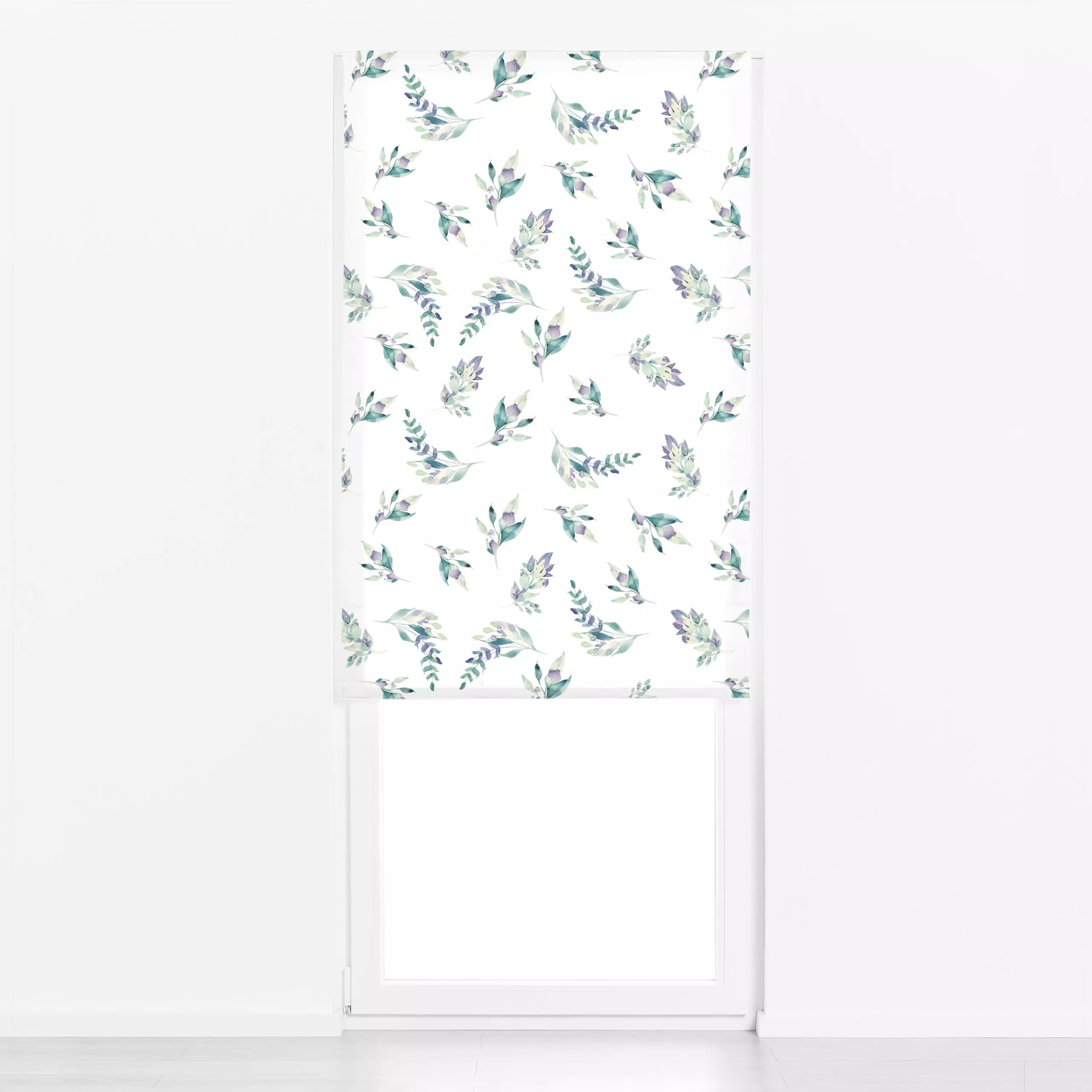 Raffrollo Zweige und Blätter - Blumen & Florales, Kinderzimmer & Motive für Kinder - von „Uta Naumann"; boho, Blumen, Kinder...