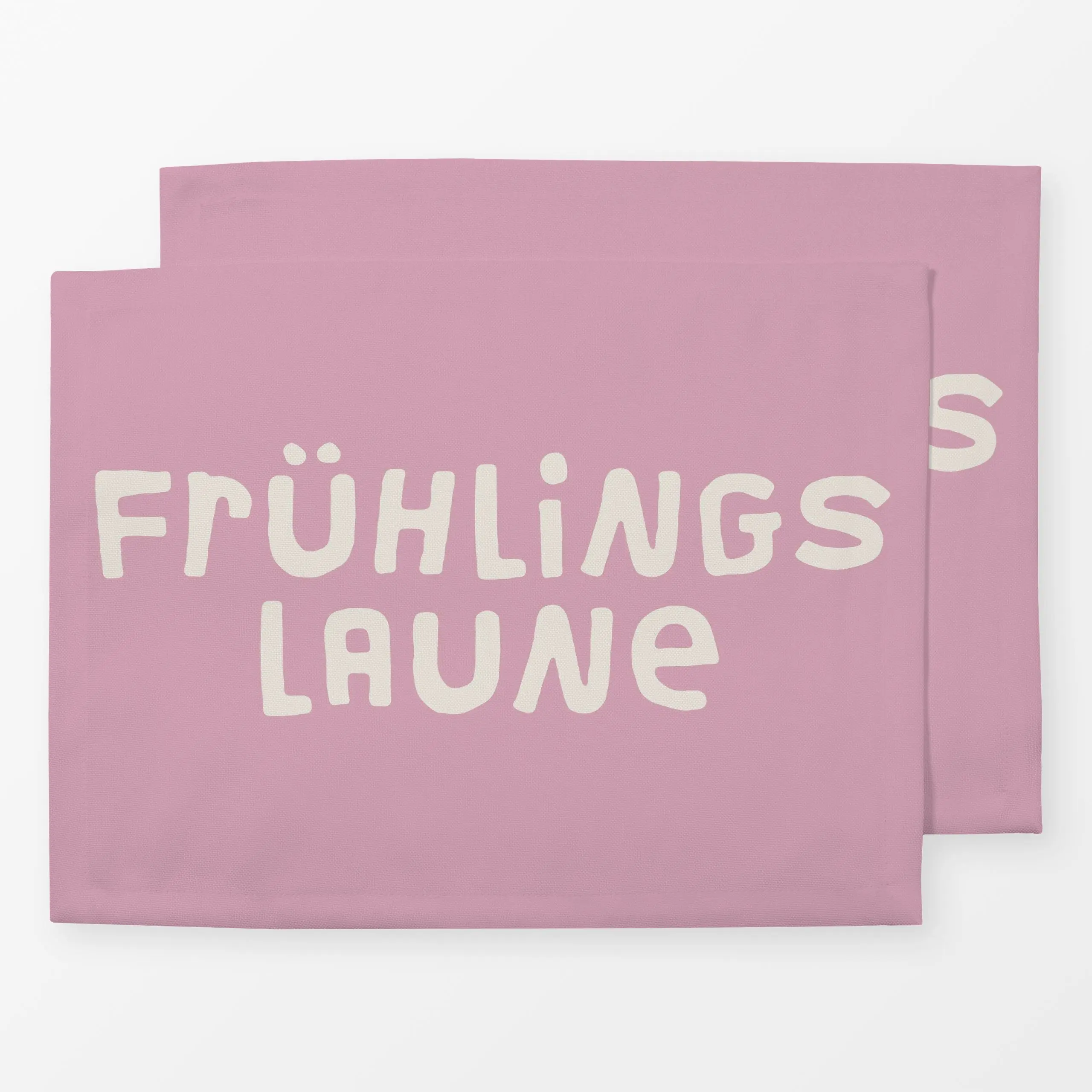 Tischset Frühlingslaune rosa - Frühling, Sprüche & Schriftzüge, Ostern - von „Studio Kesse"; Ostern, typografie, spruch, Spr...