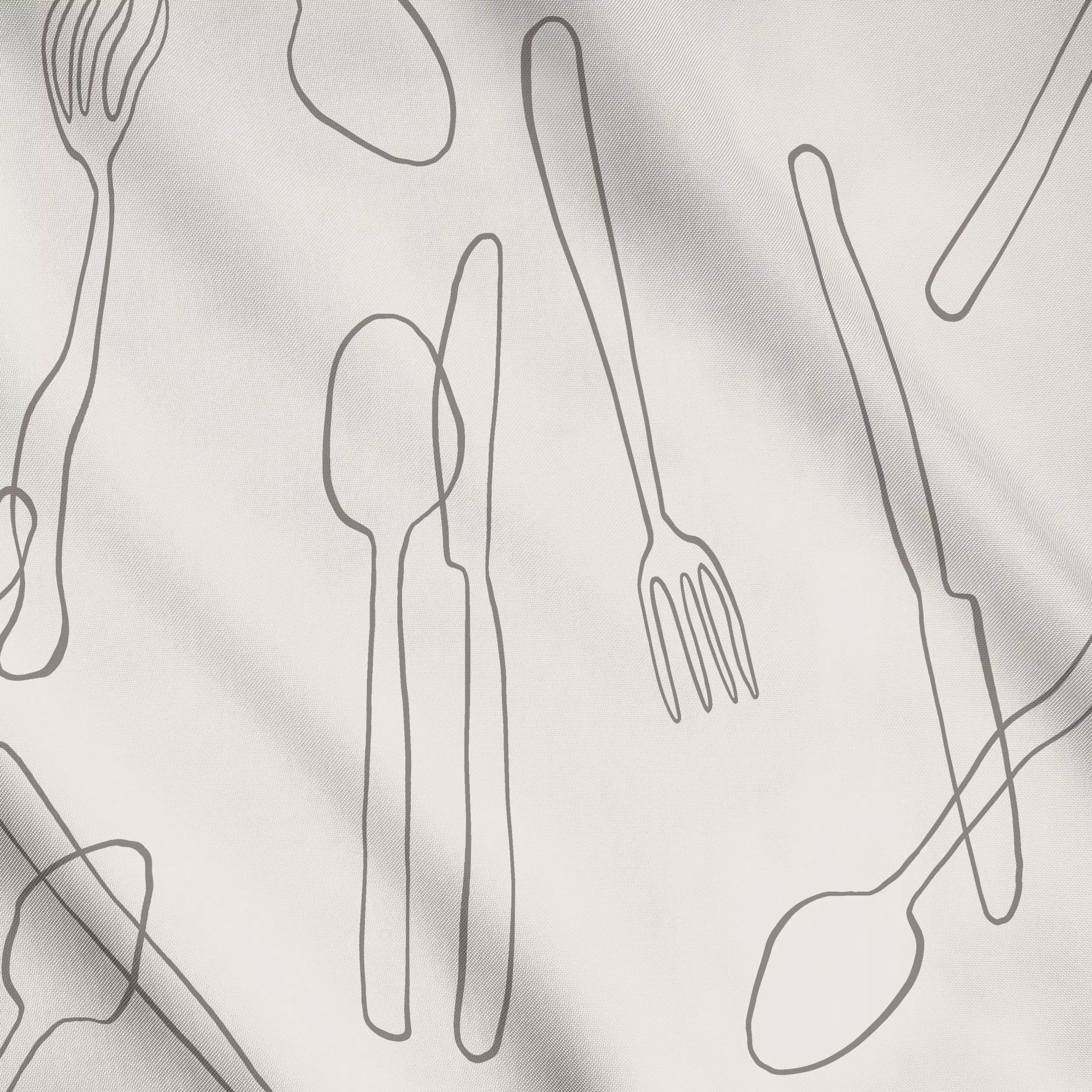 Meterware Kitchen Pattern - Sommer, Küche, Essen & Trinken - von „Kruth Design"; Sommerblumen, Kochlöffel, Küchenwerkzeug, e...