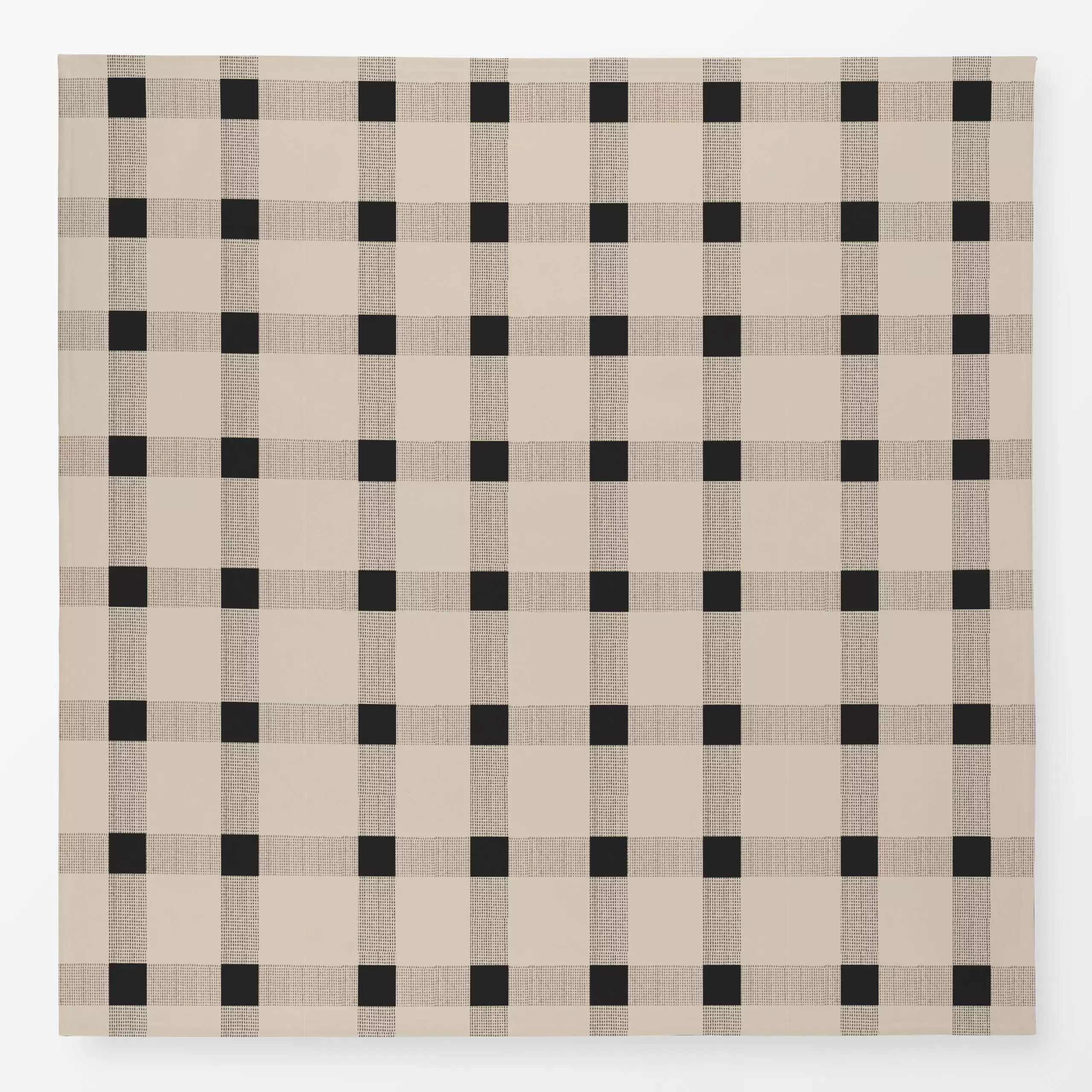 Tischdecke Karo beige-schwarz - Herbst, Symbole & Muster - von „Alisa Knöß"; boho, schwarz, beige, grid, Herbst, landhaus, F...