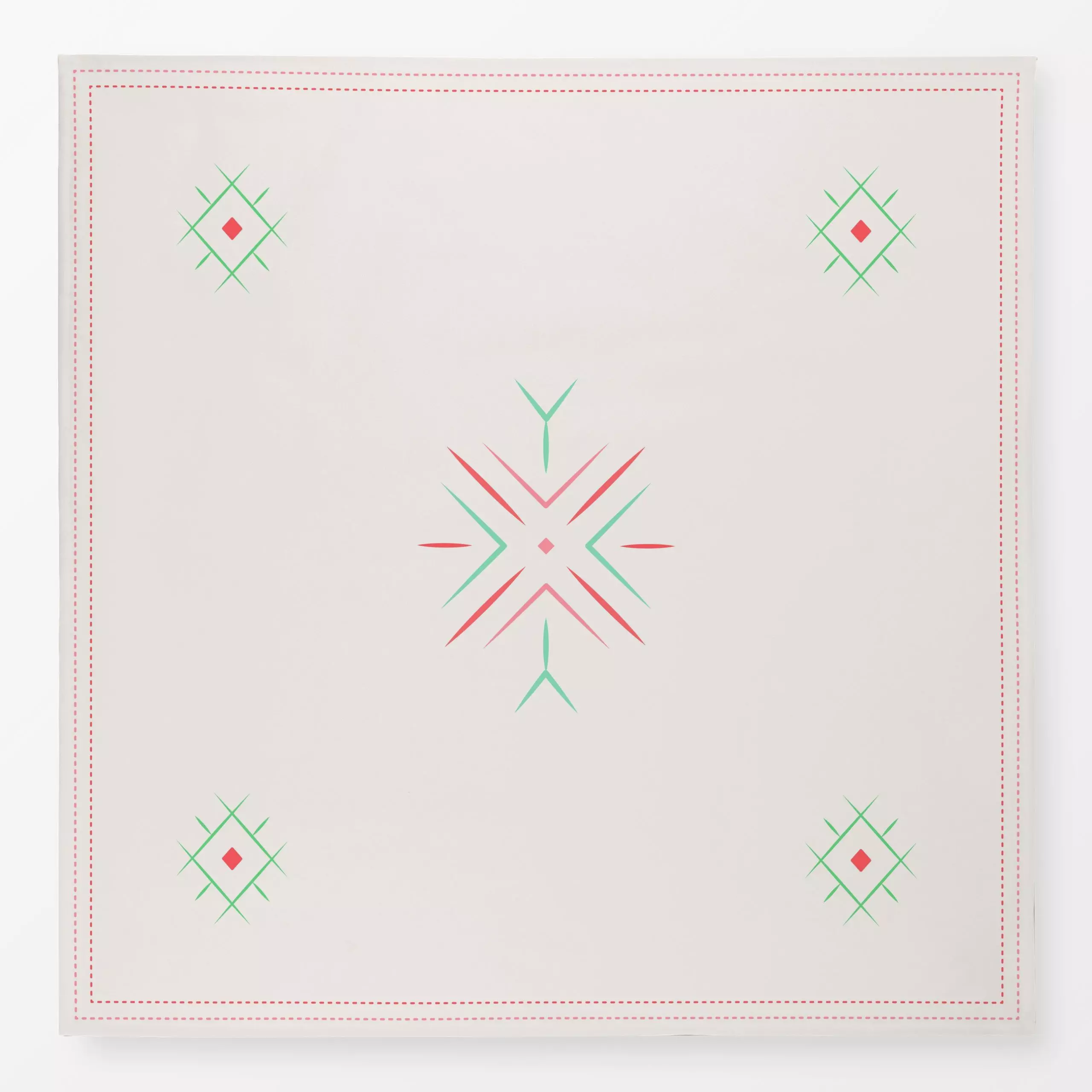 Tischdecke Cool Boho Star Ornaments creme, gemustert, Sommer, von Karen Menzenbach