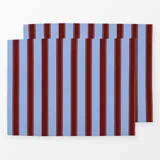 Tischset Bistro Stripes bold blue red