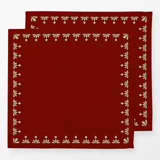 Servietten Folklore Blumen rot