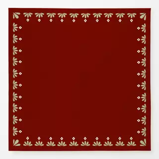 Tischdecke Folklore Blumen rot