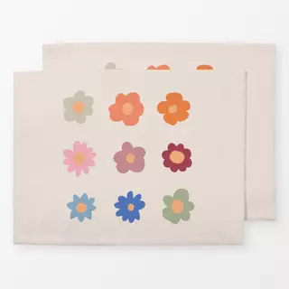 Tischset Regenbogen Blumen