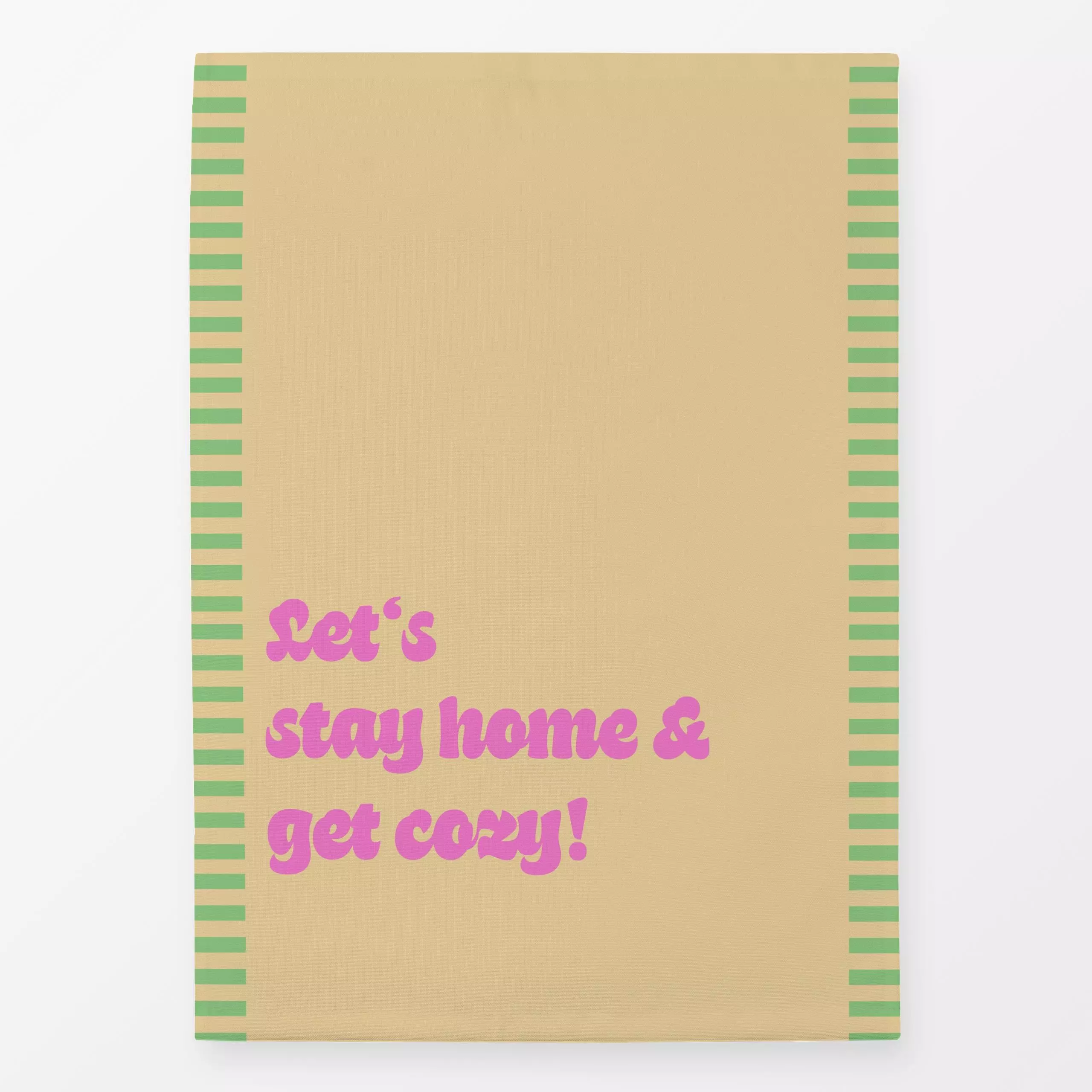 Geschirrtücher Stay home green - Herbst, Sprüche & Schriftzüge - von „Patries Elisabeth"; Home, typografie, herbstlich, Stre...