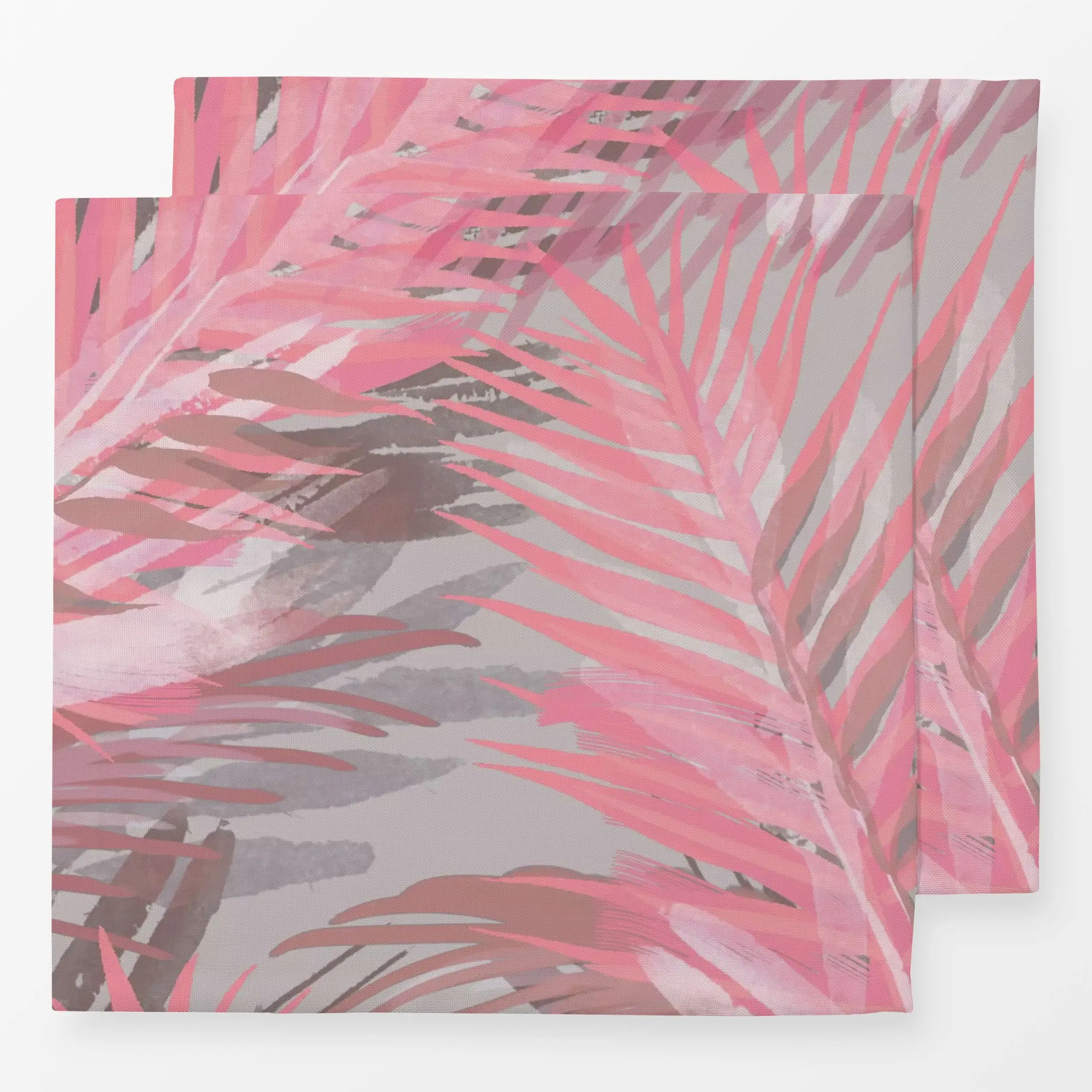 Servietten Palm Pink - Sommer, Pflanzen & Botanik - von „Kruth Design"; rosa, Palmen, tropisch, tropical, Sommer, palmenblat...