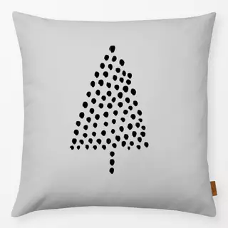 Kissen Tannenbaum Punkte GRAU