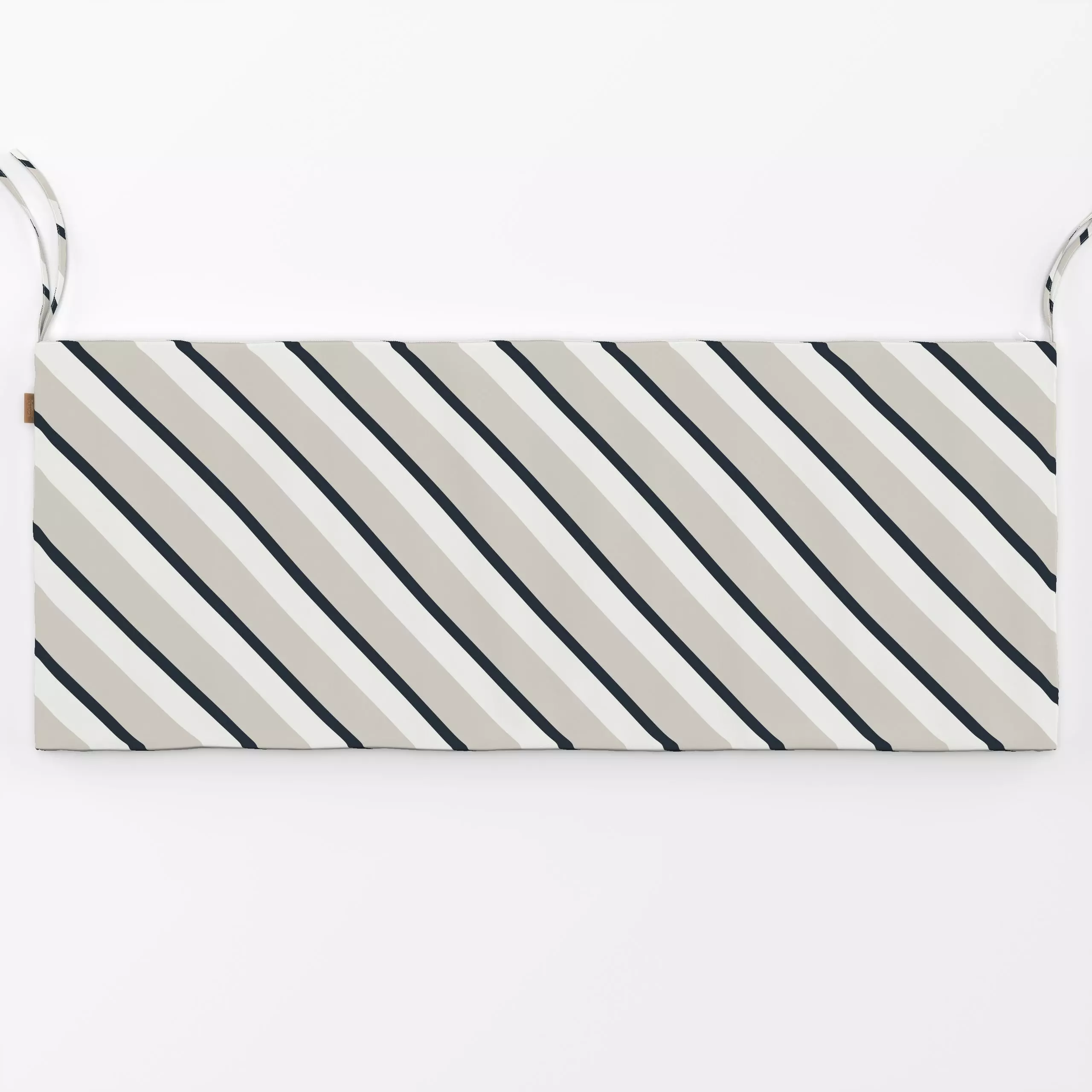 Bankauflage Diagonale Duo Streifen w gray - Symbole & Muster - von „Katrin Graff"; minimal, Weihnachten, weihnachtlich, wint...