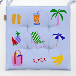 Sitzkissen Sommer Essentials Pool Blau