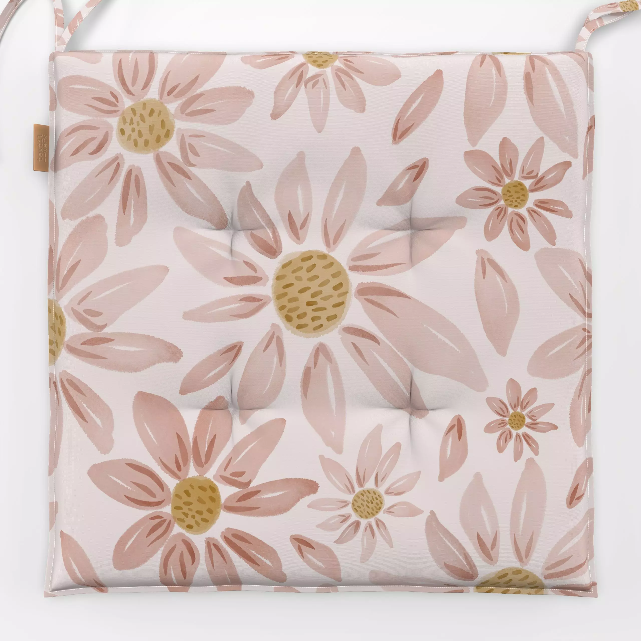 Sitzkissen Gänseblümchen - Blumen & Florales, Frühling - von „Menina Lisboa "; minimal, Muttertag, floral, farmhaus, country...