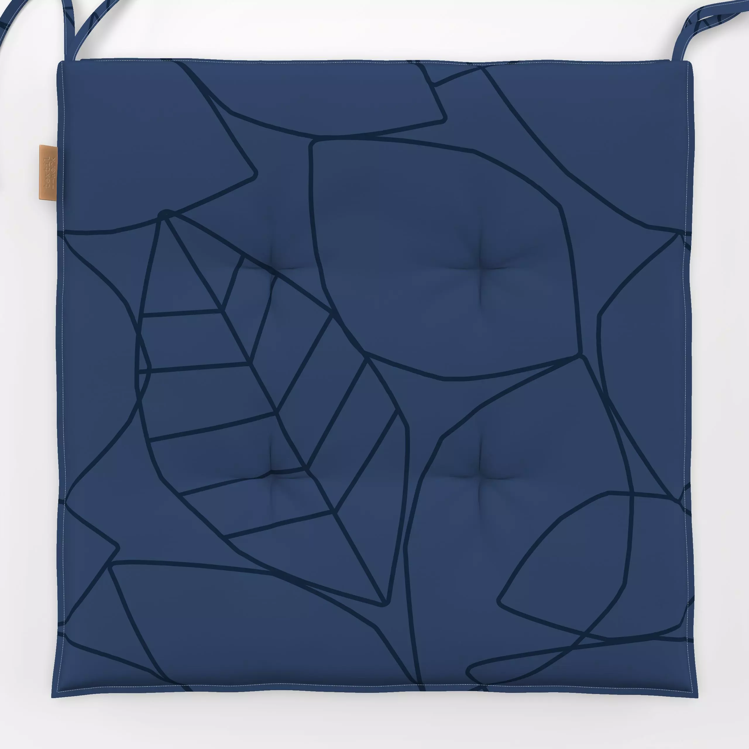 Sitzkissen Abstract Leaves 3 - Herbst, Symbole & Muster - von „Mareike Böhmer"; minimal, Blatt, abstrakt, skandinavisch, Blä...