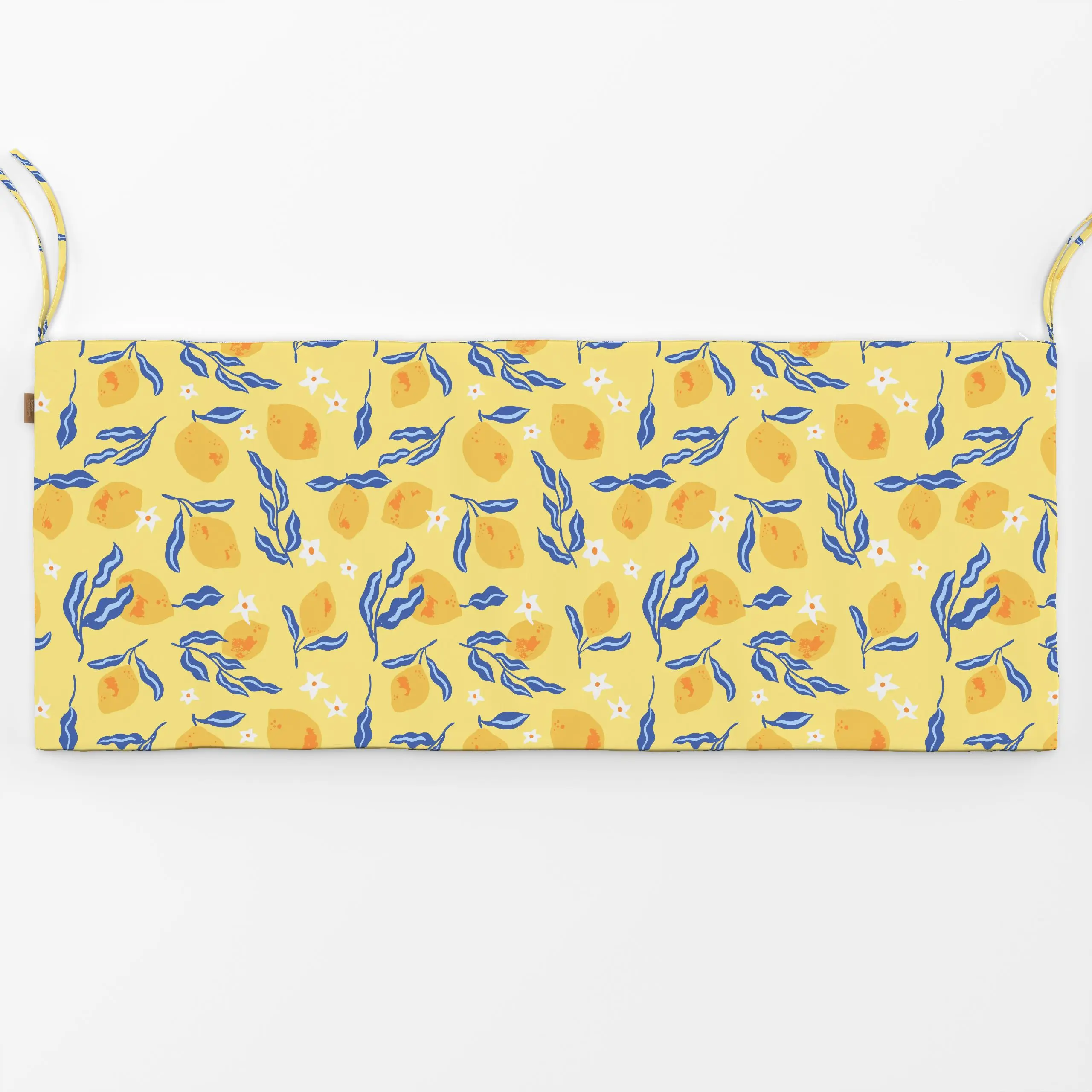 Bankauflage Limoni gelb - Sommer, Küche, Essen & Trinken, Früchte - von „Karen Menzenbach"; Obst, Blüten, Früchte, Sommer, Z...