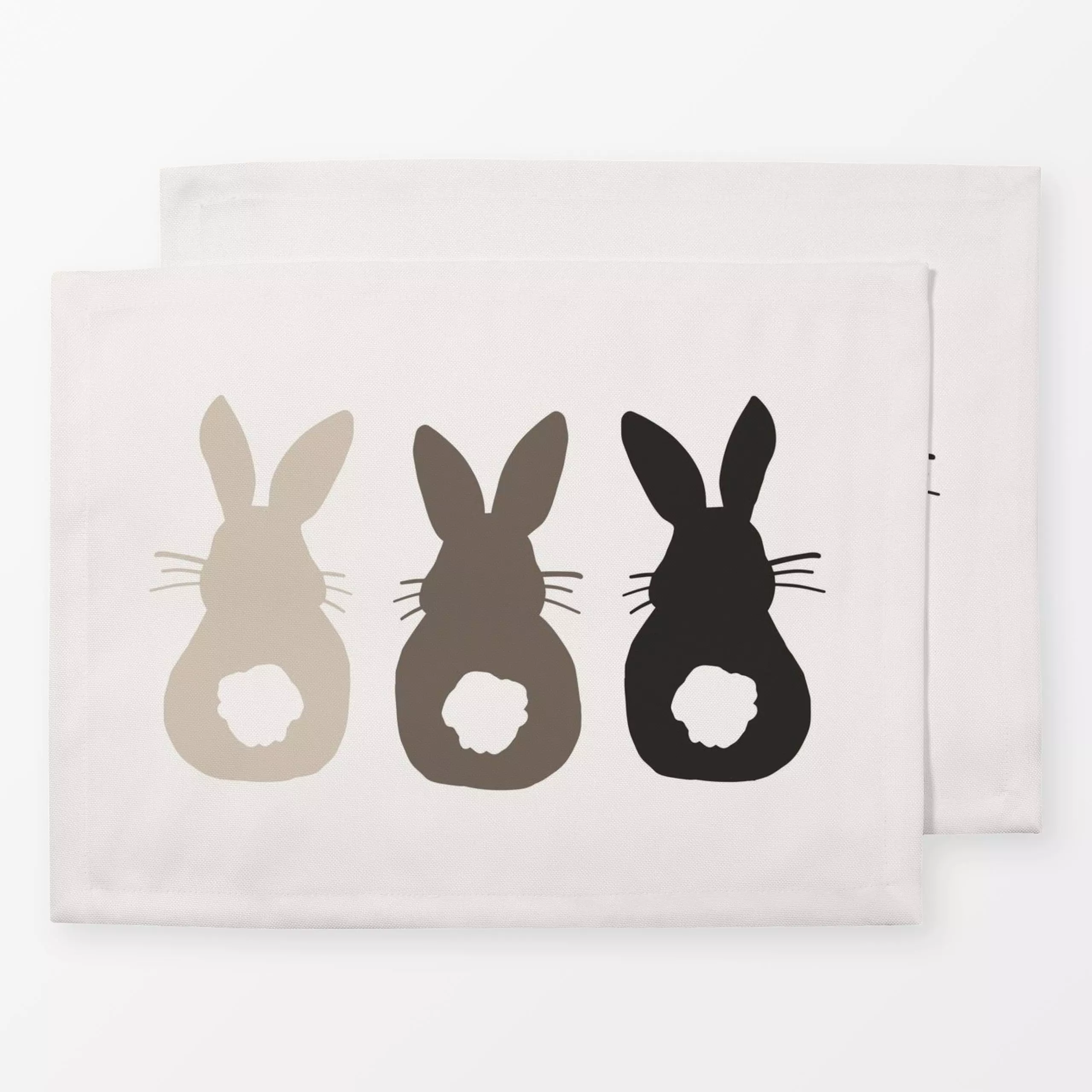 Tischset Bunny Trio beige, Tiere, Ostern, von Kruth Design