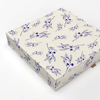 Bodenkissen Santorini Olive Branch Pattern