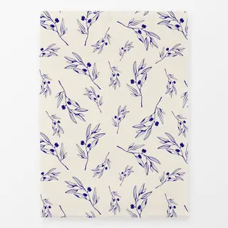 Geschirrtücher Santorini Olive Branch Pattern