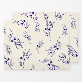 Tischset Santorini Olive Branch Pattern