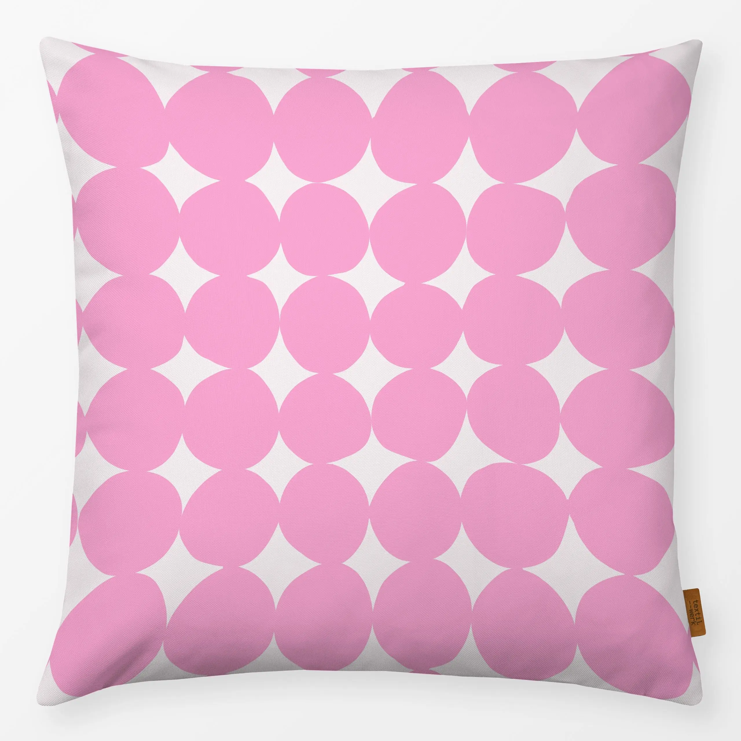 Kissen Organische Kreise Pink - Symbole & Muster - von „Sophie Augustin Illustration"; Muster, Punkte, Kreise, Dots, pink, s...